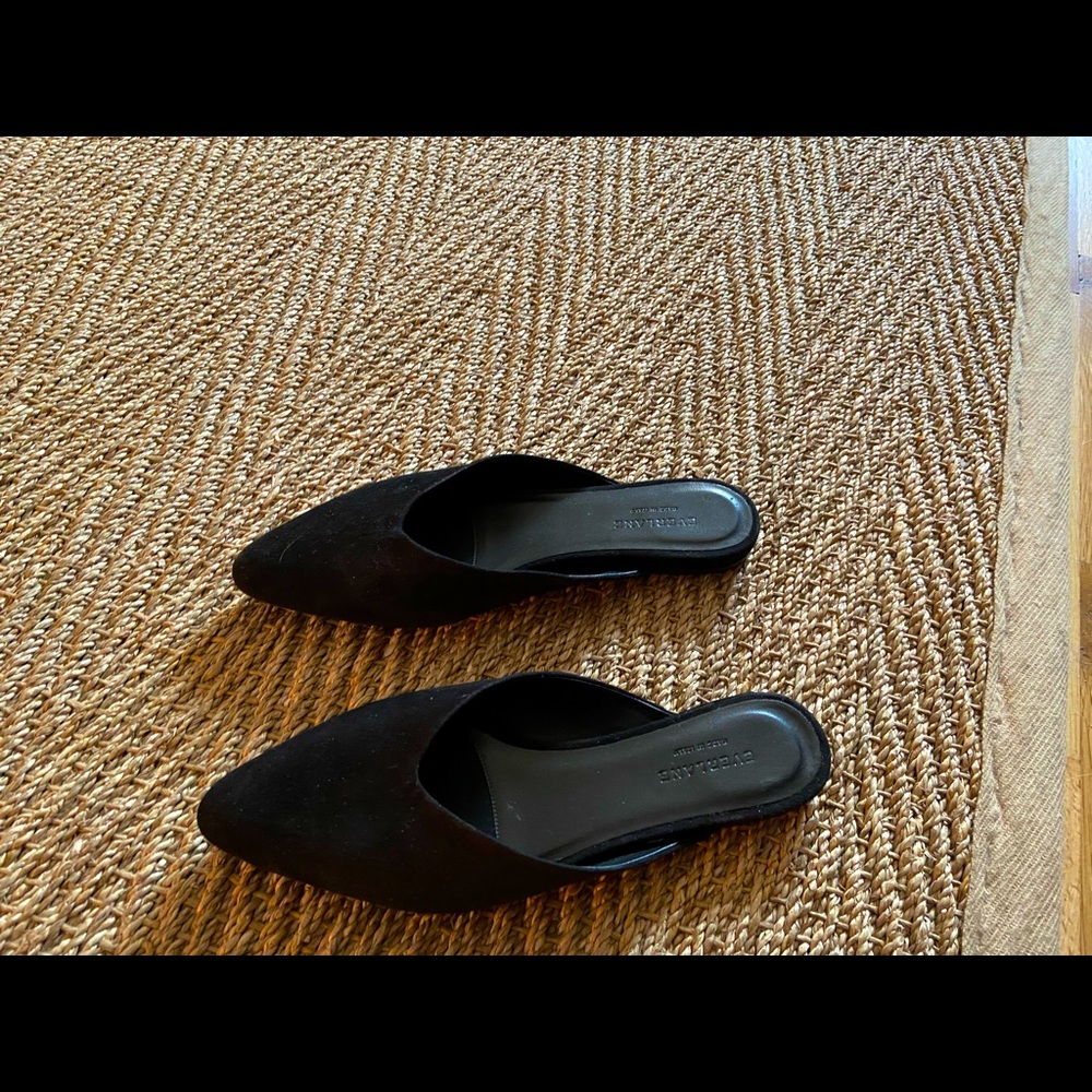 Everlane black mule flats